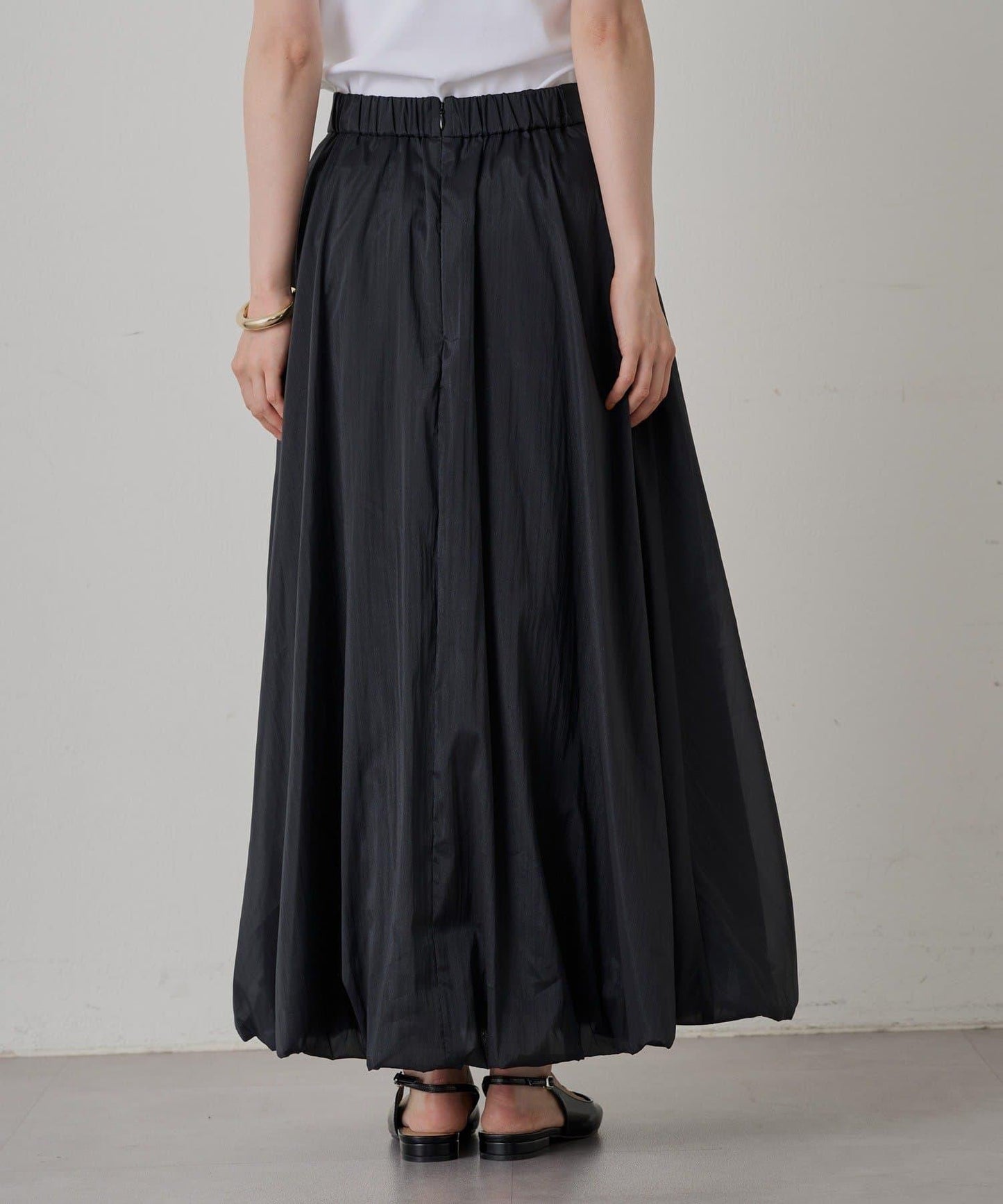 輕盈塔夫綢燈籠半身裙