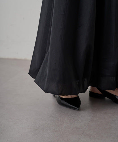 輕盈塔夫綢燈籠半身裙