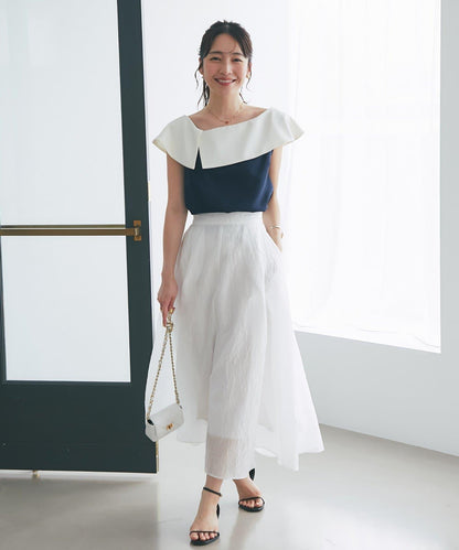 透紗提花半身裙