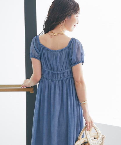 【La boutique BonBon】牛仔風網紗連衣裙