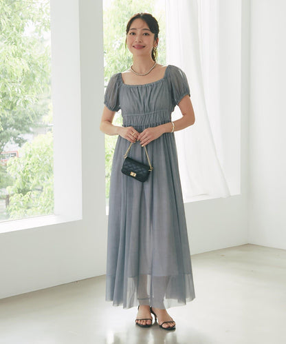 【La boutique BonBon】牛仔風網紗連衣裙