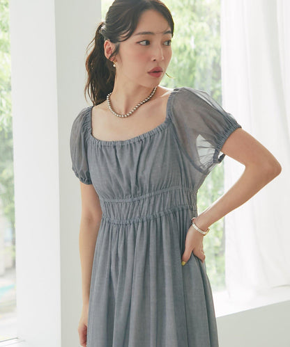【La boutique BonBon】牛仔風網紗連衣裙