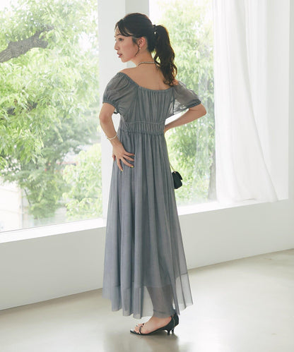 【La boutique BonBon】牛仔風網紗連衣裙