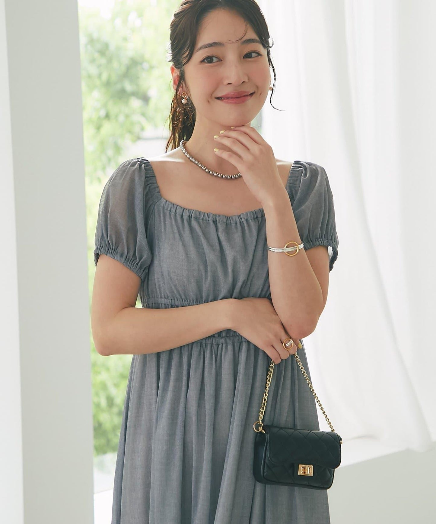 【La boutique BonBon】牛仔風網紗連衣裙
