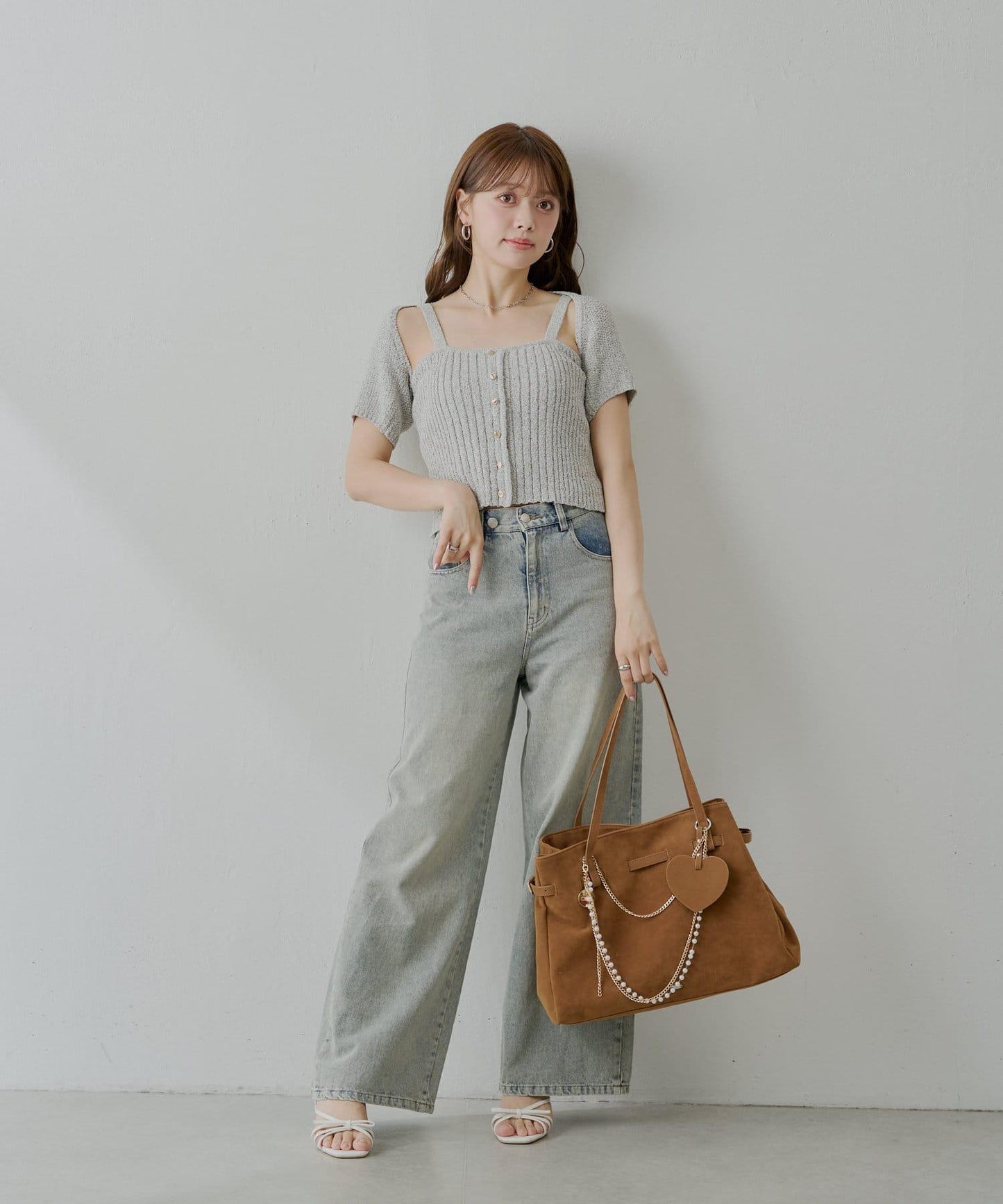 Chico 前扣吊帶＋小披肩套裝