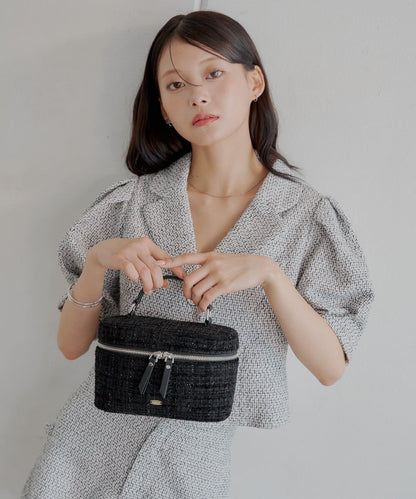 橫長 tweed 錢包包