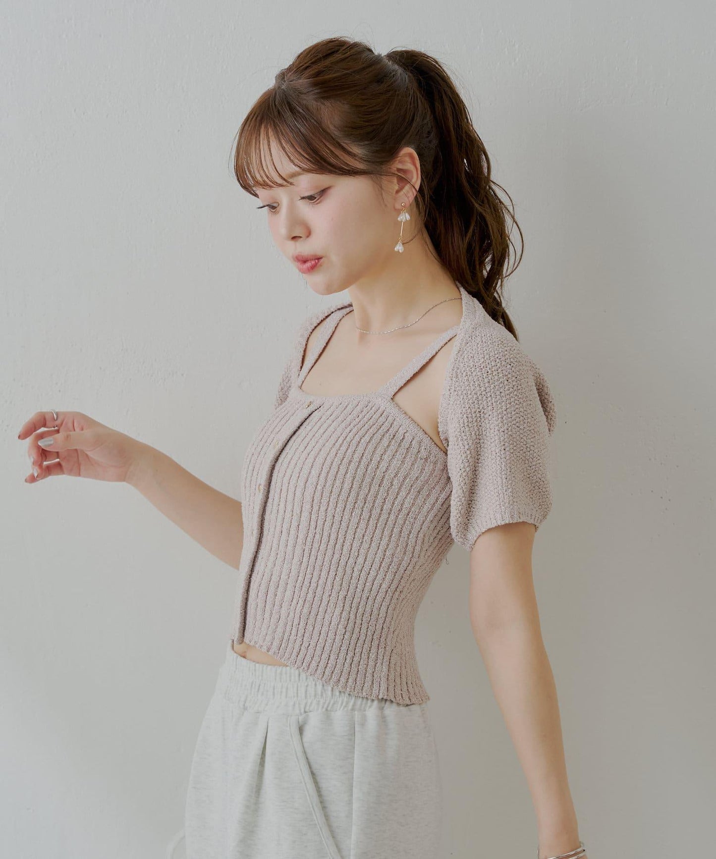 Chico 前扣吊帶＋小披肩套裝