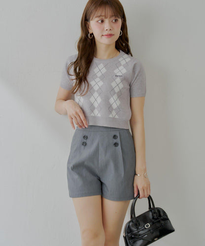 Chico 側邊按扣設計 休閒短褲