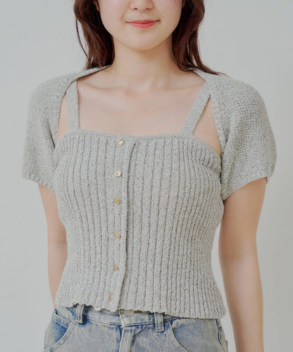 Chico 前扣吊帶＋小披肩套裝