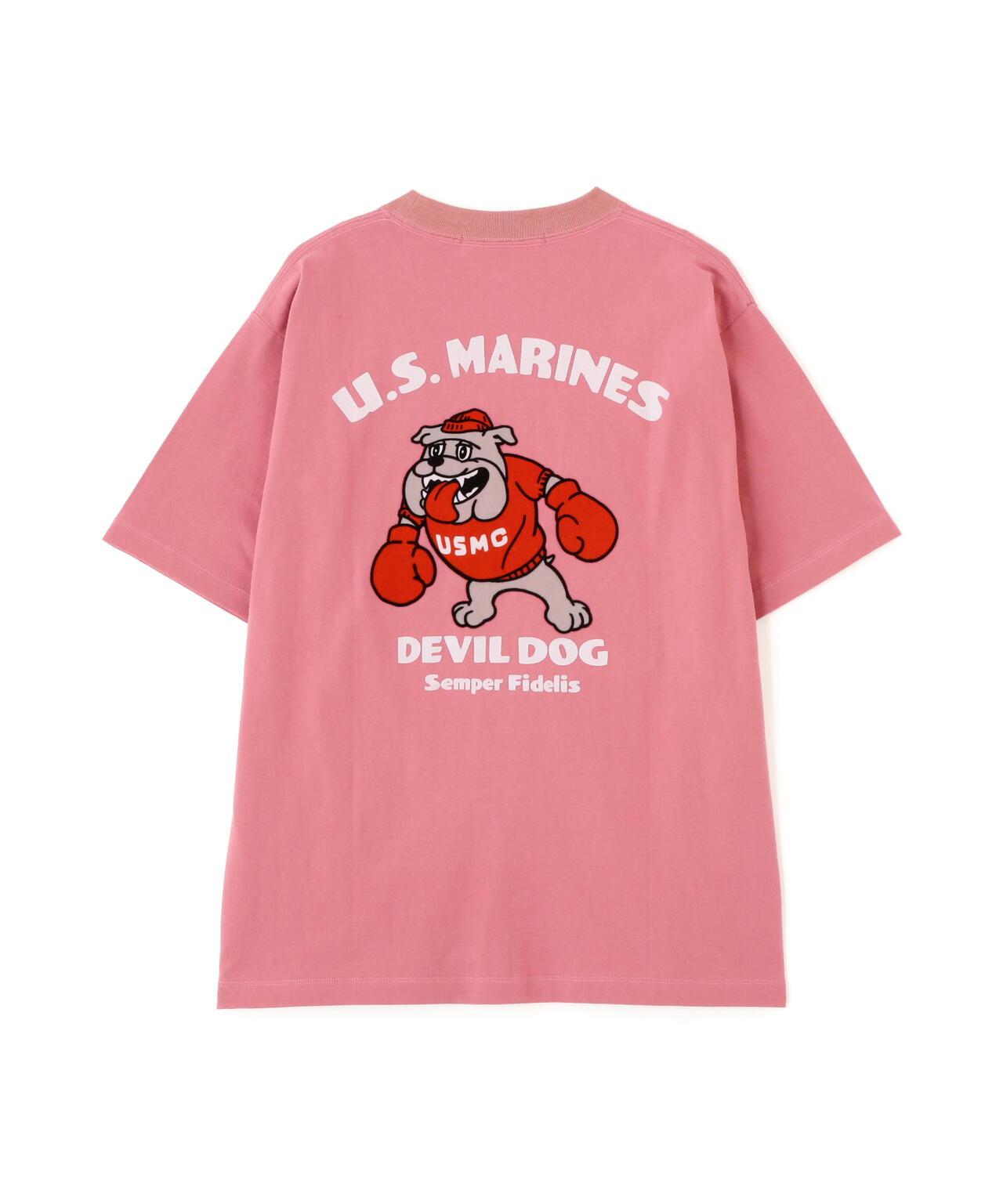 美國海軍陸戰隊鬥牛犬印花T恤 / 鬥牛犬圖案短袖T恤