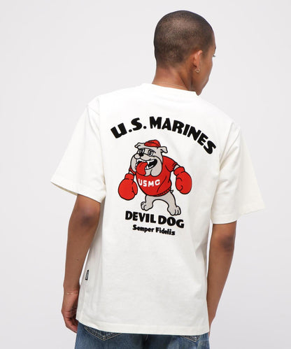 美國海軍陸戰隊鬥牛犬印花T恤 / 鬥牛犬圖案短袖T恤
