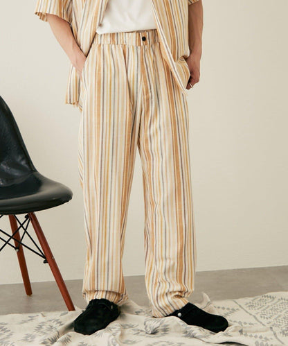 【CIAOPANIC TYPY】棉質寬鬆條紋褲