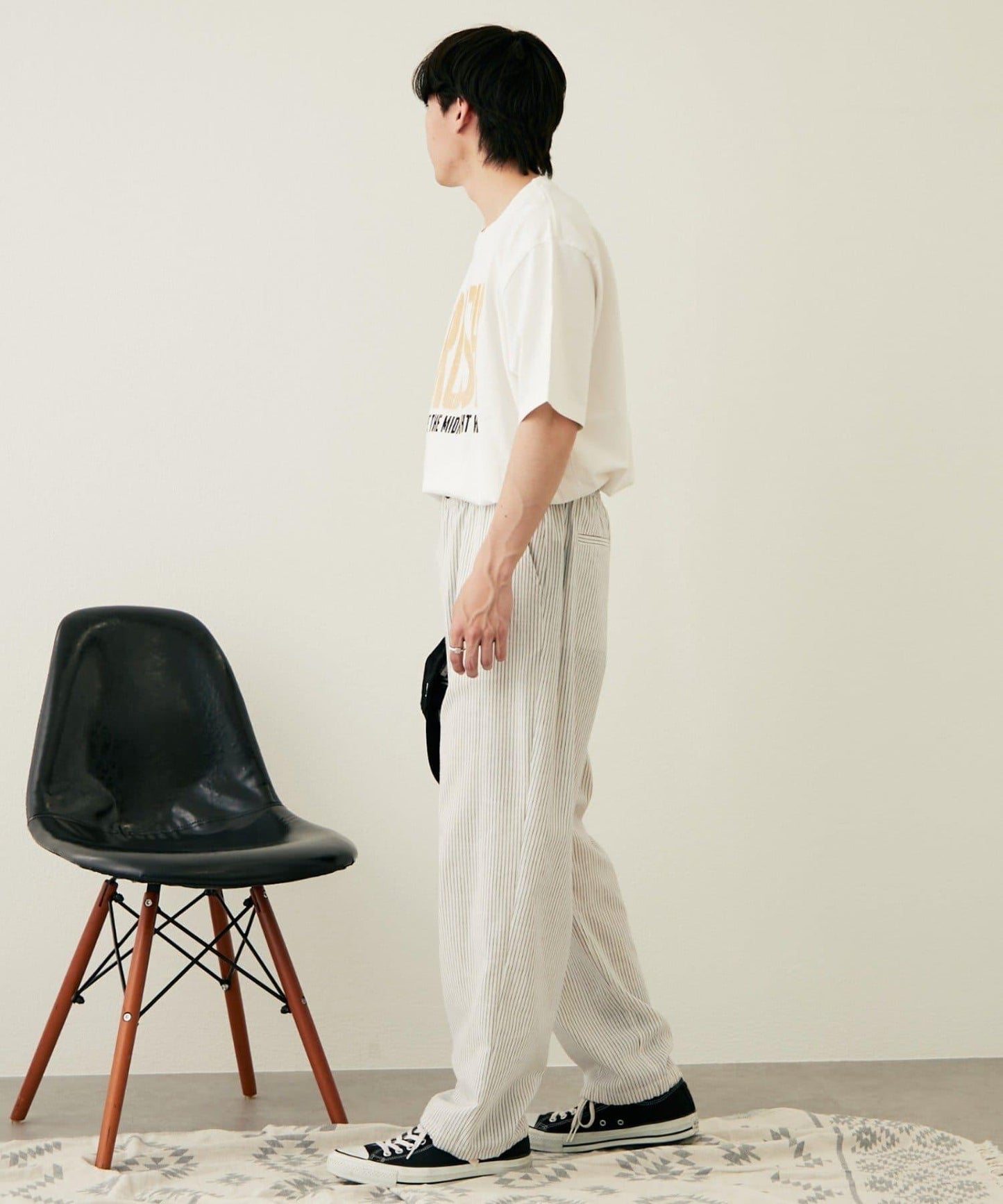 【CIAOPANIC TYPY】棉質寬鬆條紋褲