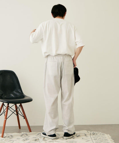 【CIAOPANIC TYPY】棉質寬鬆條紋褲