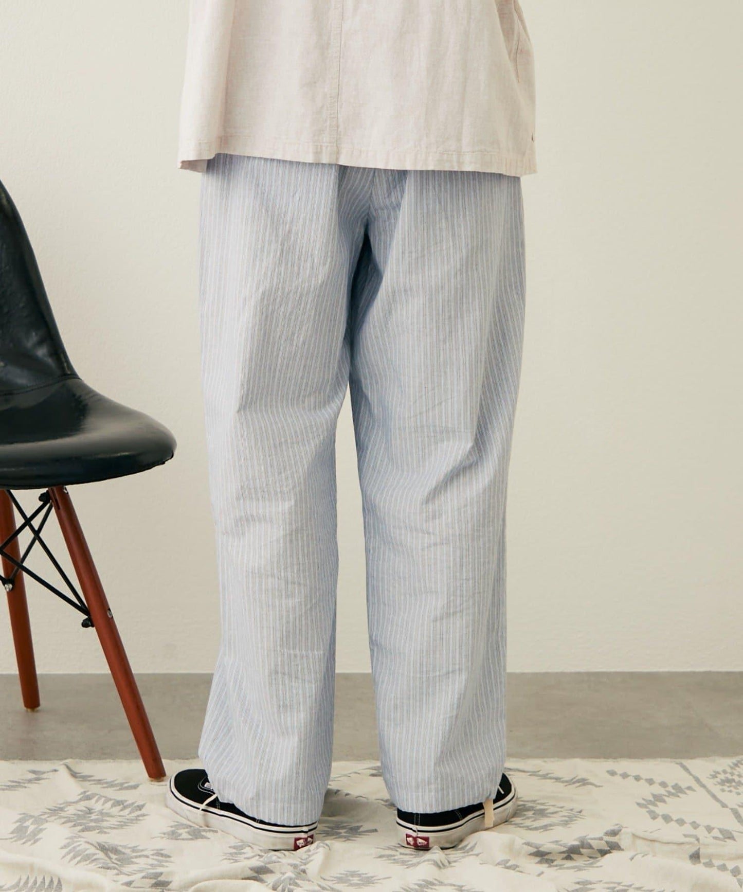 【CIAOPANIC TYPY】棉質寬鬆條紋褲