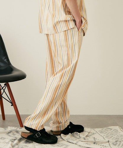 【CIAOPANIC TYPY】棉質寬鬆條紋褲