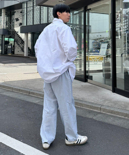 【CIAOPANIC TYPY】棉質寬鬆條紋褲