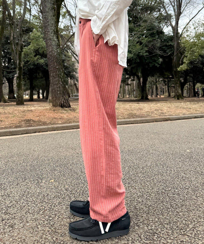 【CIAOPANIC TYPY】棉質寬鬆條紋褲