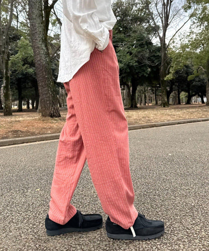 【CIAOPANIC TYPY】棉質寬鬆條紋褲