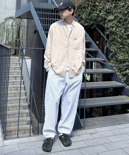 【CIAOPANIC TYPY】棉質寬鬆條紋褲