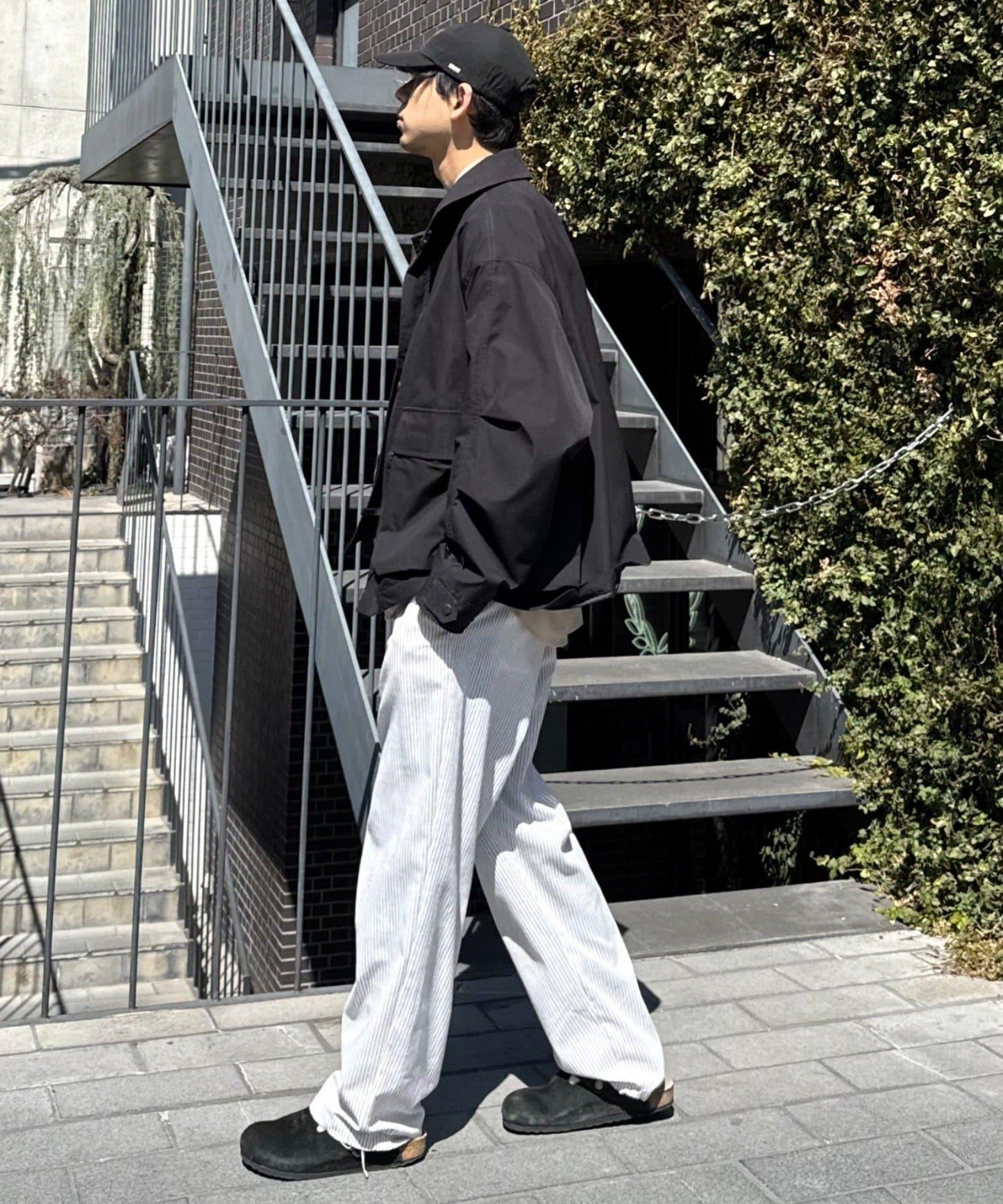 【CIAOPANIC TYPY】棉質寬鬆條紋褲