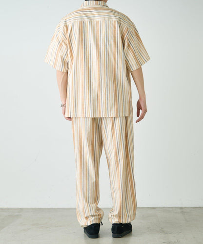 【CIAOPANIC TYPY】棉質寬鬆條紋褲