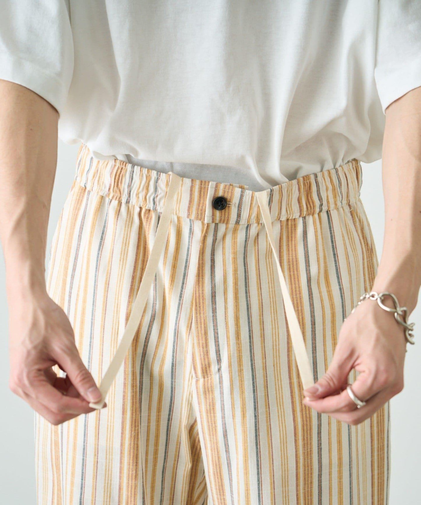 【CIAOPANIC TYPY】棉質寬鬆條紋褲