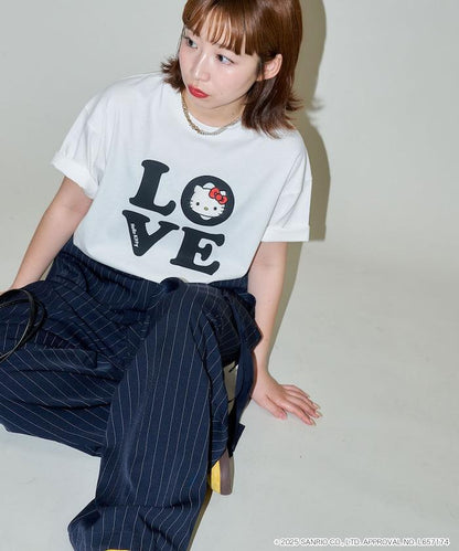 "HELLO KITTY/《Hello Kitty》" LOVE Logo T恤