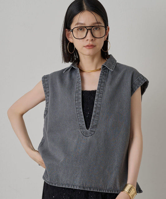 Loungedress 牛仔法式開襟襯衫