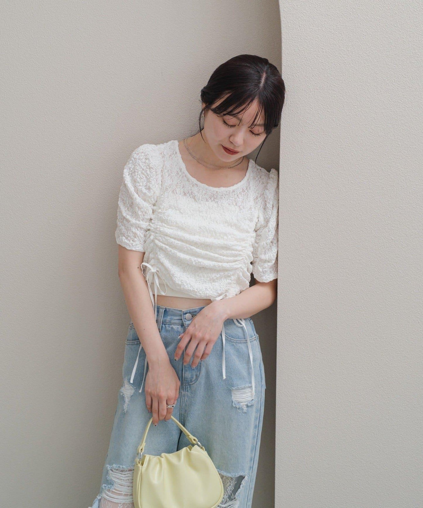 泡泡賽跑花朵上衣