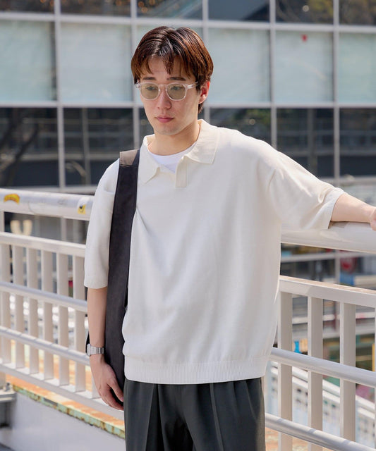 【Kastane】【WHIMSIC】精細針織短袖polo衫