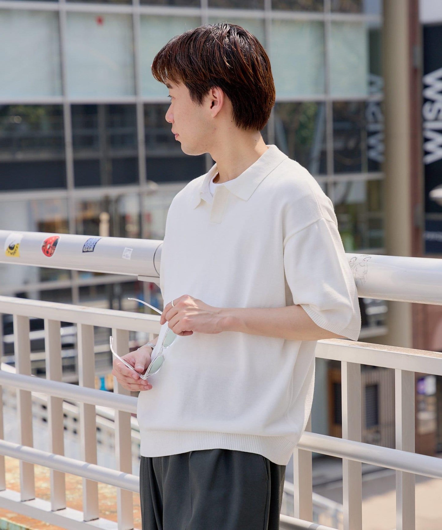 【Kastane】【WHIMSIC】精細針織短袖polo衫