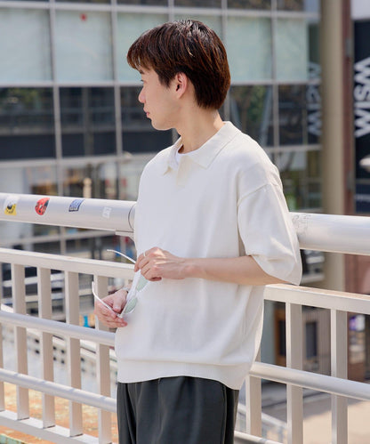 【Kastane】【WHIMSIC】精細針織短袖polo衫