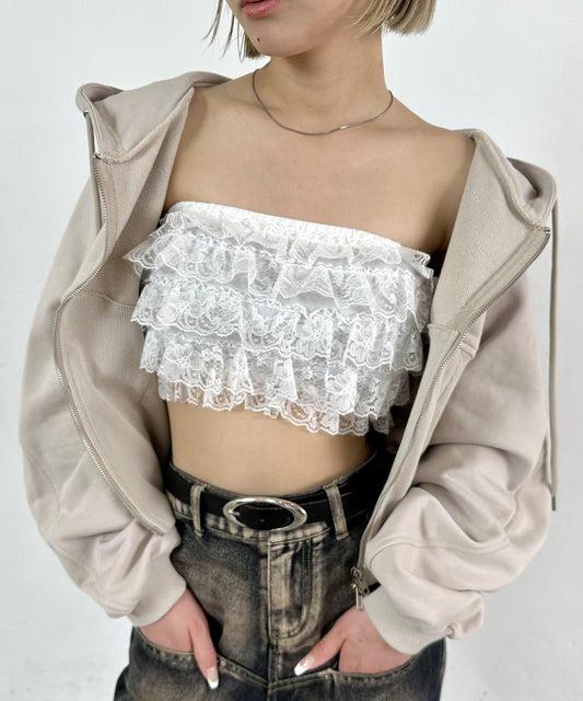 【WHO'S WHO gallery】蕾絲荷葉邊胸衣