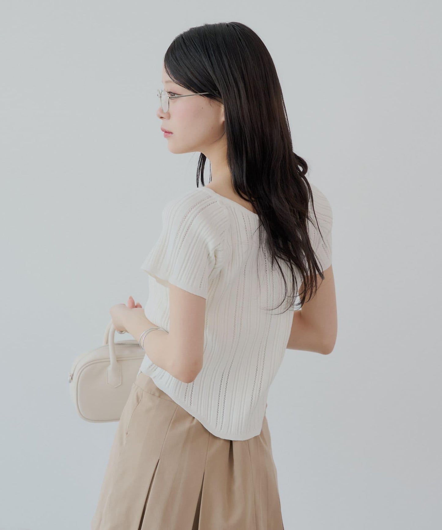 【Chico】鉤花設計開衫編織針織衫