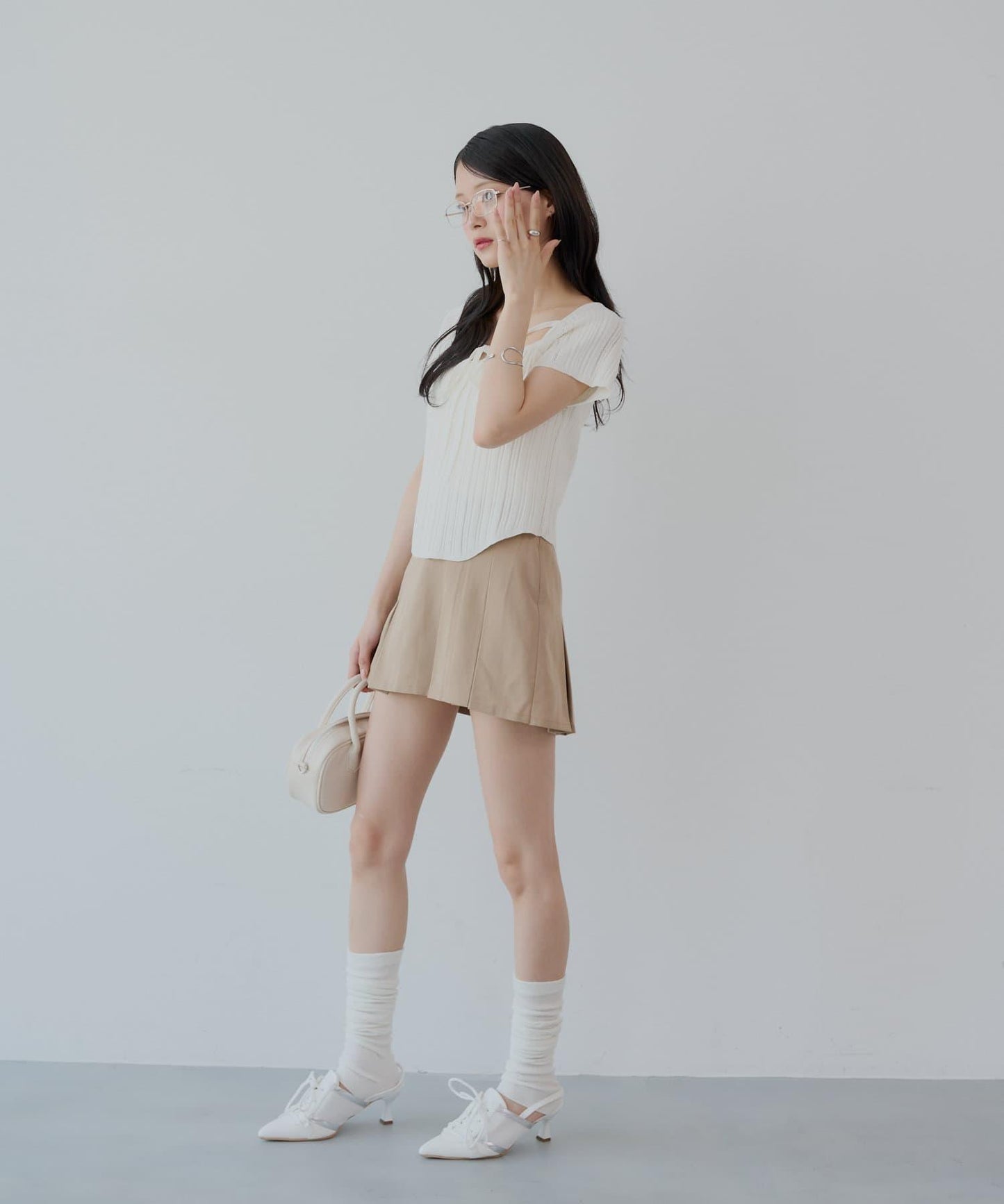 【Chico】鉤花設計開衫編織針織衫