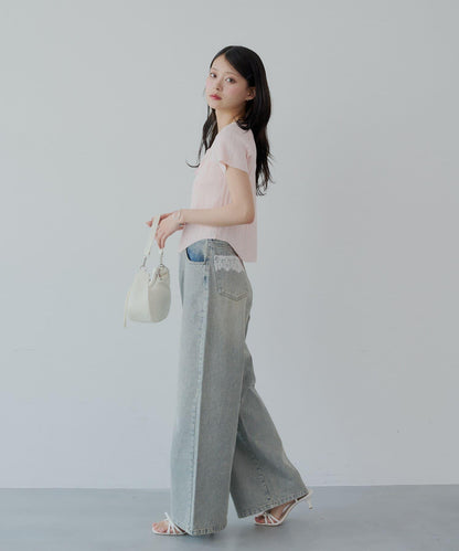 【Chico】鉤花設計開衫編織針織衫