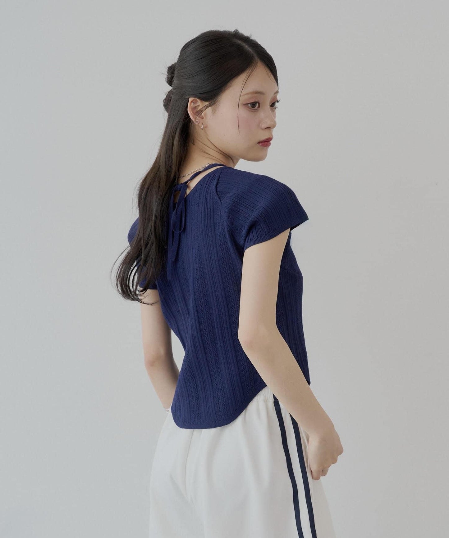 【Chico】鉤花設計開衫編織針織衫