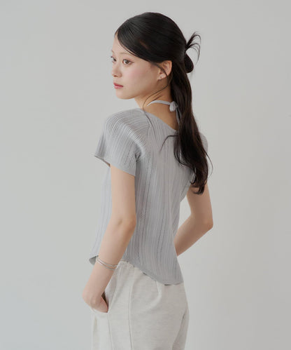 【Chico】鉤花設計開衫編織針織衫