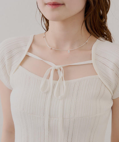 【Chico】鉤花設計開衫編織針織衫