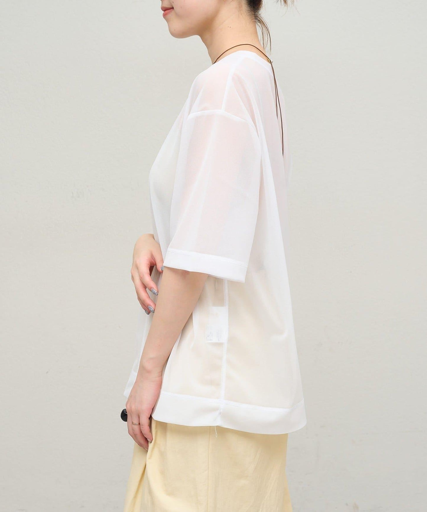 Omekashi 透膚剪裁套頭上衣