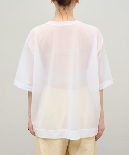Omekashi 透膚剪裁套頭上衣