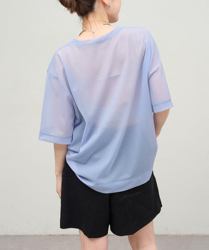 Omekashi 透膚剪裁套頭上衣