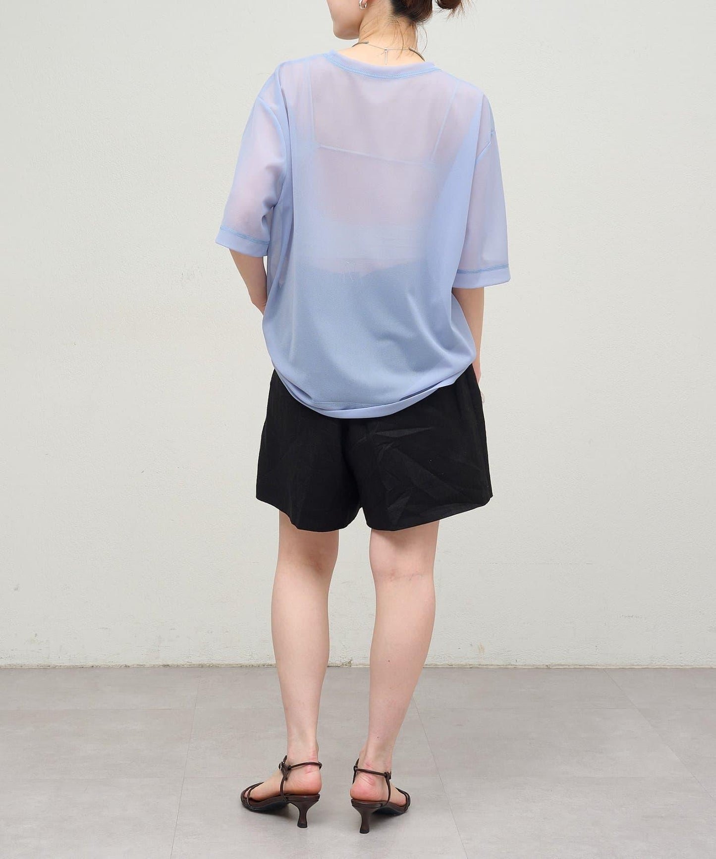 Omekashi 透膚剪裁套頭上衣