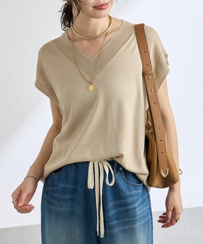 【套裝可搭配】人造絲混紡長款後開衫針織衫/7月中旬發貨預定