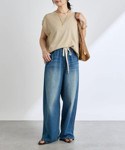 【套裝可搭配】人造絲混紡長款後開衫針織衫/7月中旬發貨預定