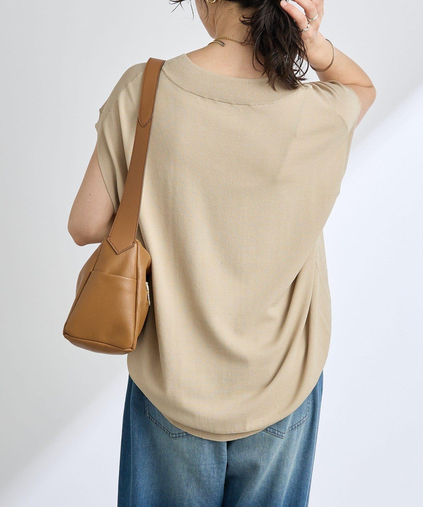 【套裝可搭配】人造絲混紡長款後開衫針織衫/7月中旬發貨預定