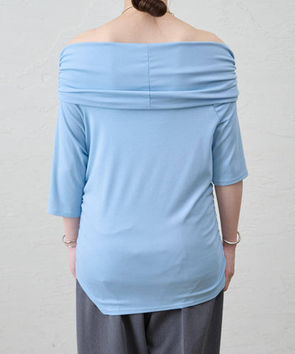 SHENERY 露肩不對稱設計 套頭上衣