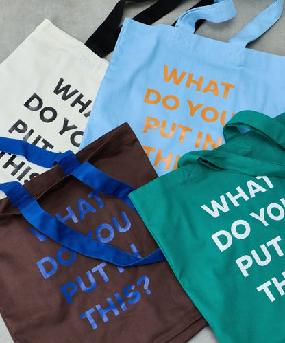 棉帆布標誌手提包