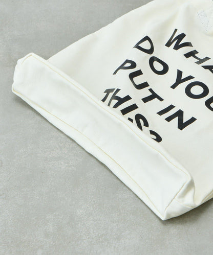 棉帆布標誌手提包